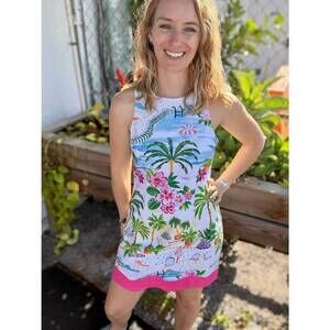 NEW PROSPERINA alys no vacancy dress in blue